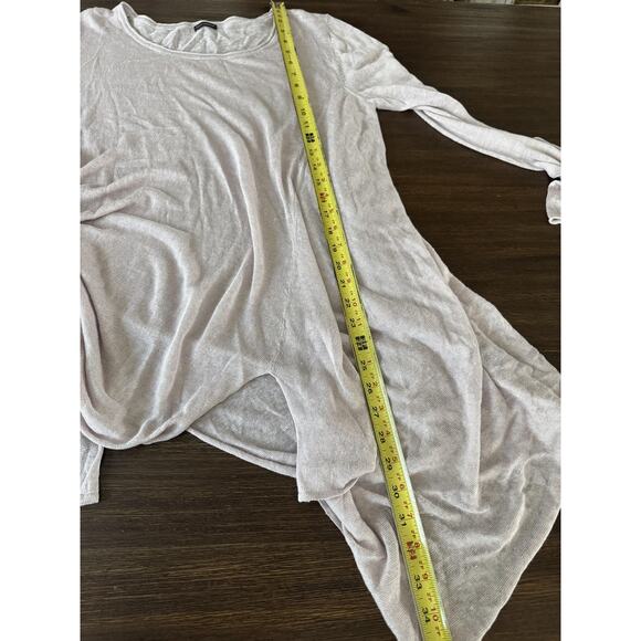 Lagenlook Sweater Tunic Womens OS S/M Pastel Purple Linen Drape Stella Carakasi - Picture 11 of 11